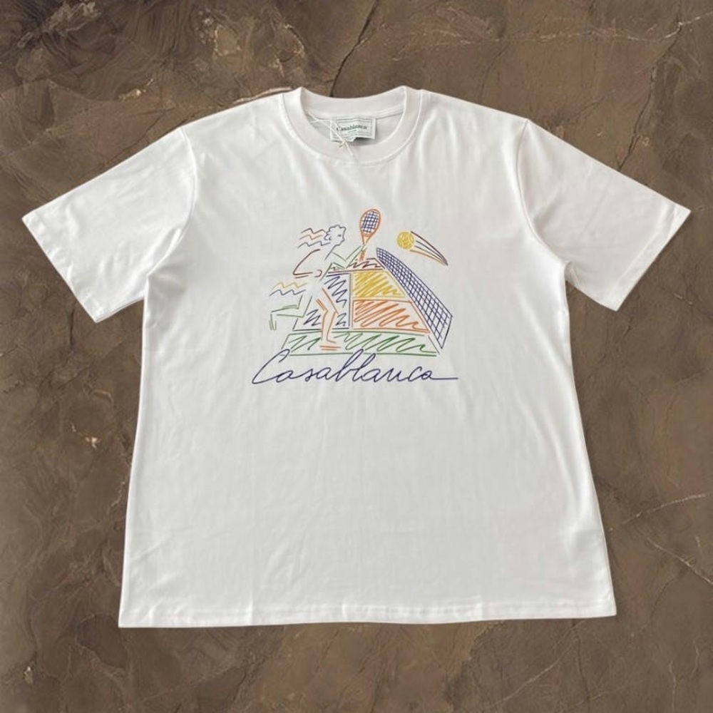 Casablanca White Graphic Tee